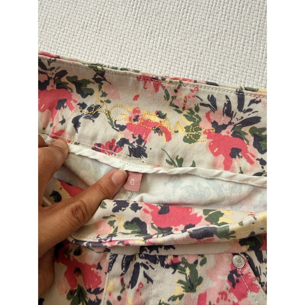 JAG High Rise Slim Ankle Floral Jeggings Womens Size 0 Stretch Jeans Pink - Picture 7 of 9